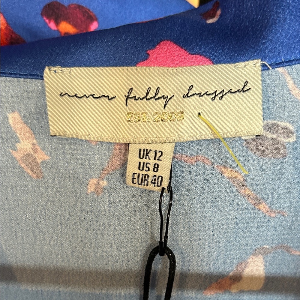 Blue Patterned Blouse - Picture 2 of 2